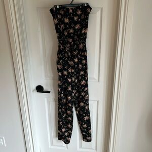Floral tube top jumpsuit